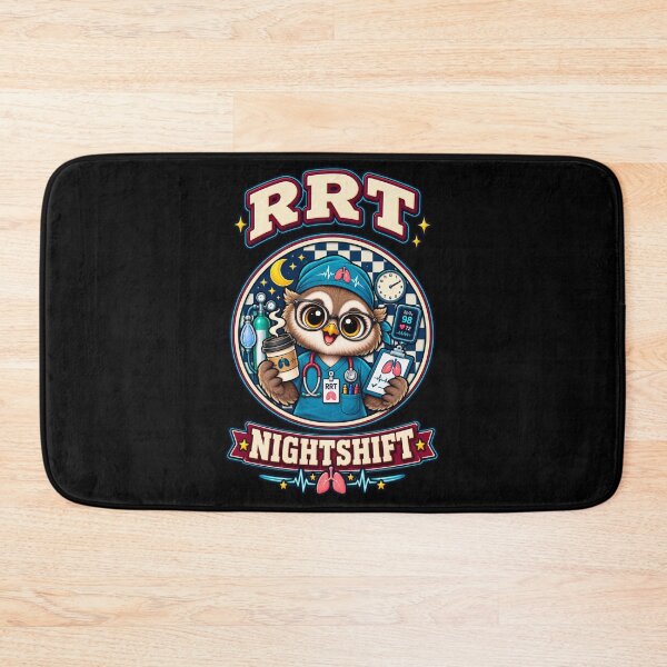 Item preview, RRT Nightshift Owl Registered Respiratory Therapist Coffee designed and sold by ClinicalHubs.