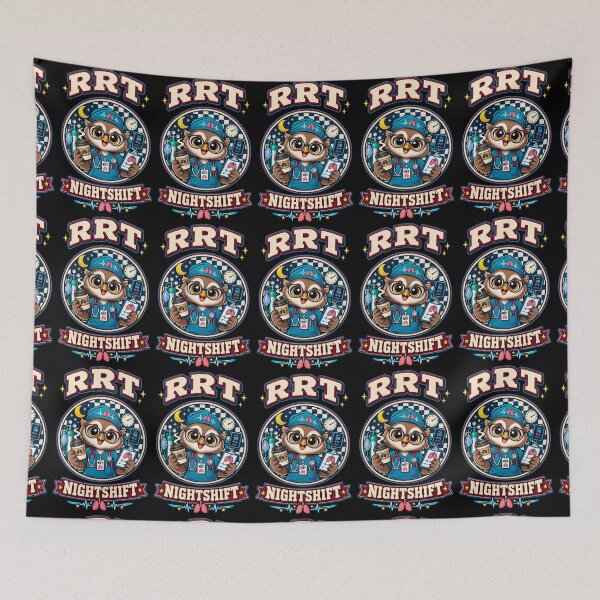 Item preview, RRT Nightshift Owl Registered Respiratory Therapist Coffee designed and sold by ClinicalHubs.