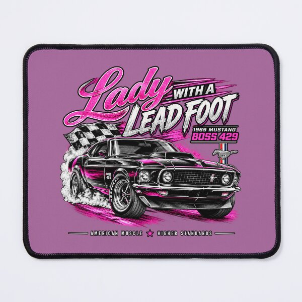 Item preview, Lady With a Lead Foot 1969 Mustang Boss 429 T-Shirt designed and sold by TZehrfeldPhotos.