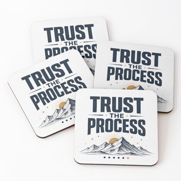 Item preview, Trust the Process Mountain Motivational Typography designed and sold by TibbuTees.