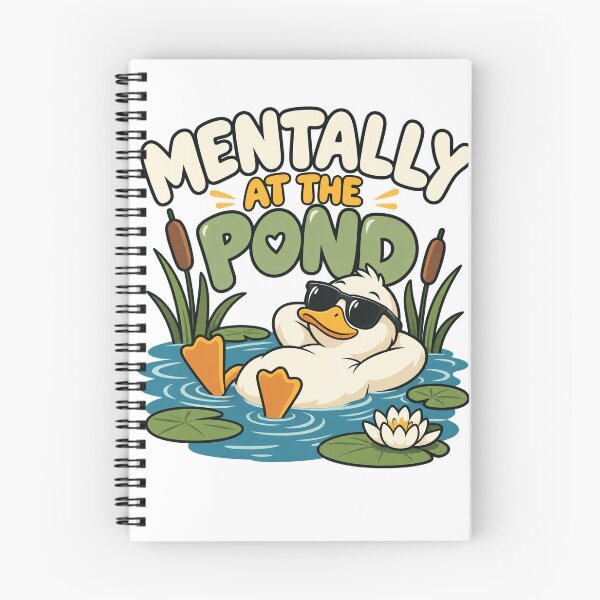 Item preview, Mentally At The Pond Funny Chill Duck designed and sold by InkMeander.