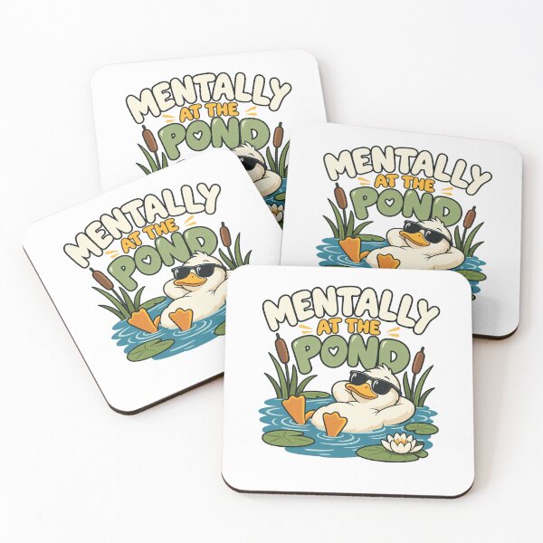 Item preview, Mentally At The Pond Funny Chill Duck designed and sold by InkMeander.