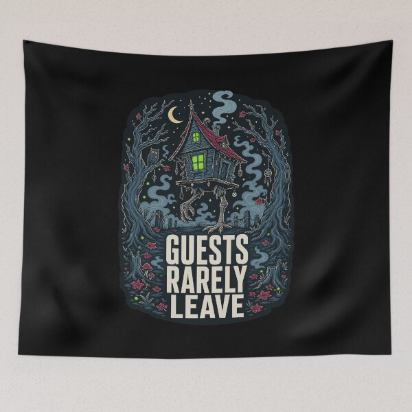Item preview, Halloween Guests Rarely Leave Haunted House Horror designed and sold by Uglyandcute.