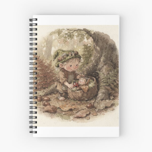Item preview, Acorn Gnome Nursing a Sick Ladybug designed and sold by PictorialWhimsy.