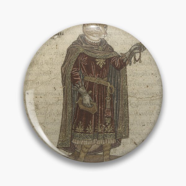 Item preview, Medieval Cat Falconer With a Tiny Hawk designed and sold by PictorialWhimsy.
