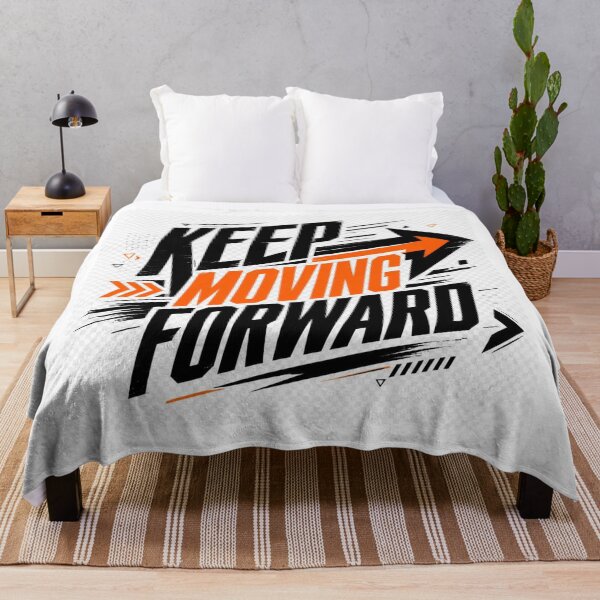 Item preview, Keep Moving Forward Motivational Arrow Typography designed and sold by TibbuTees.