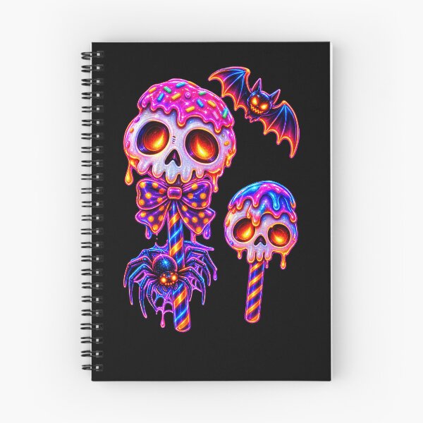 Item preview, Neon Halloween Skull Spider candy designed and sold by QuiteOrbit.