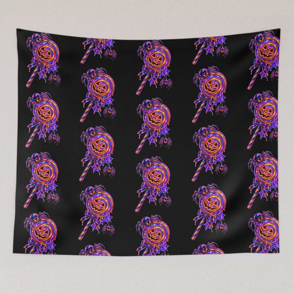 Item preview, Spooky candy Neon Skull and Bats designed and sold by QuiteOrbit.