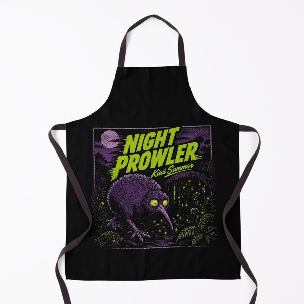Item preview, Night Prowler Kiwi Summer NZ Wildlife Retro Art designed and sold by MvuuStudio.