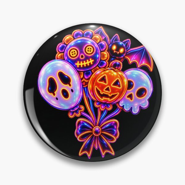 Item preview, Colorful Gothic Balloon Skull Halloween designed and sold by QuiteOrbit.