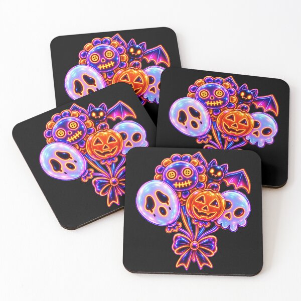 Item preview, Colorful Gothic Balloon Skull Halloween designed and sold by QuiteOrbit.