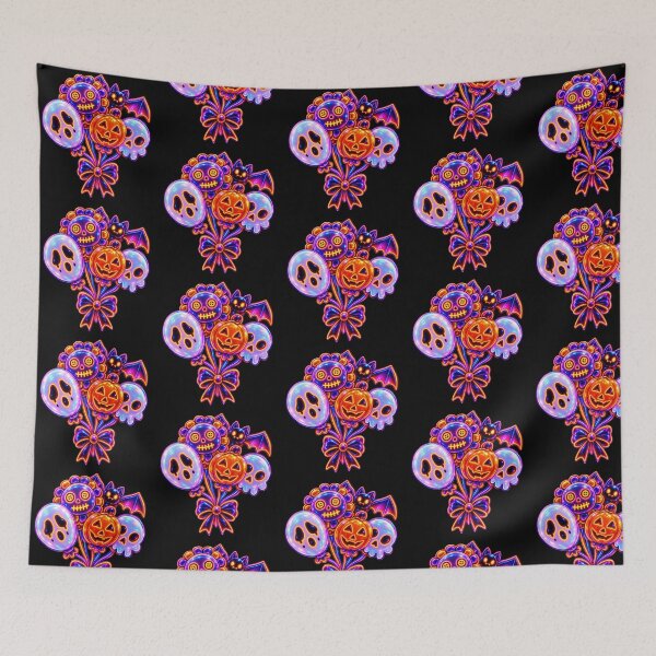 Item preview, Colorful Gothic Balloon Skull Halloween designed and sold by QuiteOrbit.