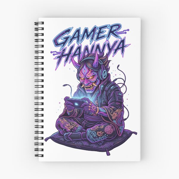 Item preview, Gamer Hannya Oni Demon Gaming Japanese Neon Cyberpunk designed and sold by LOVEARTDESIGN.