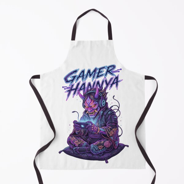 Item preview, Gamer Hannya Oni Demon Gaming Japanese Neon Cyberpunk designed and sold by LOVEARTDESIGN.