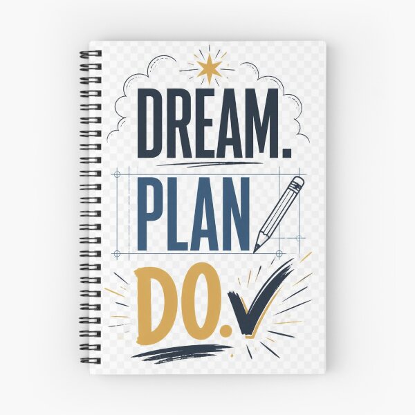 Item preview, Dream Plan Do Motivational Goal Setting Typography designed and sold by TibbuTees.