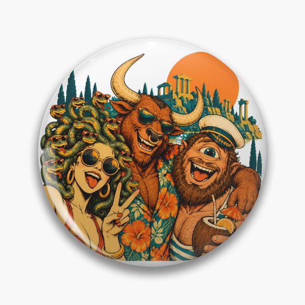 Item preview, Monster Selfie Greek Ruins Classics Student designed and sold by chattsuede.