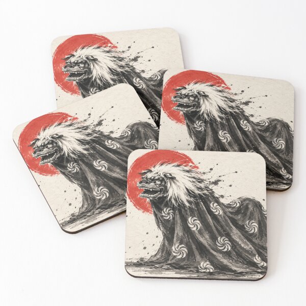 Item preview, Japanese Shishimai Lion Dance Sumi-e Ink Art designed and sold by KeisJapan.