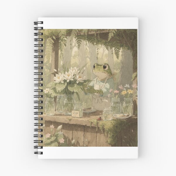 Item preview, Frog Florist Arranging Pond Lilies designed and sold by PictorialWhimsy.