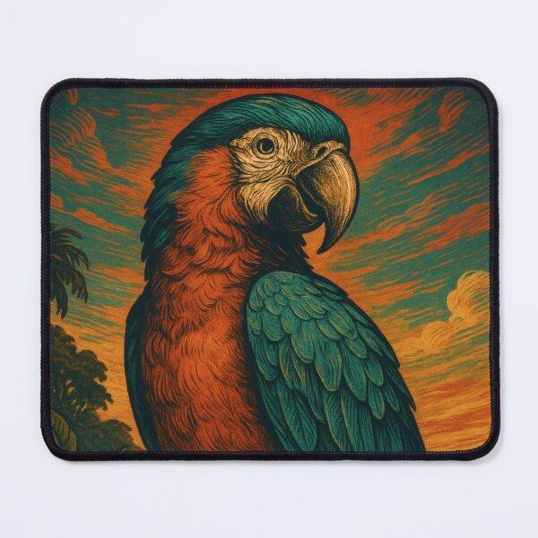 Item preview, Majestic Macaw Splendor Vintage Poster designed and sold by PaintedPixels01.
