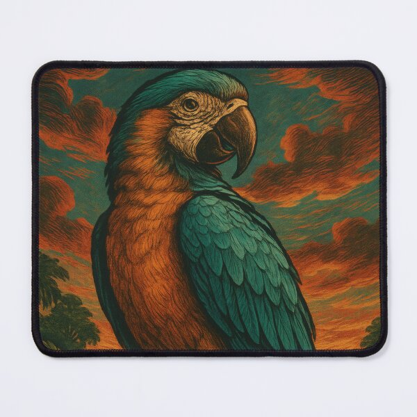 Item preview, Majestic Macaw Splendor Vintage Poster designed and sold by PaintedPixels01.