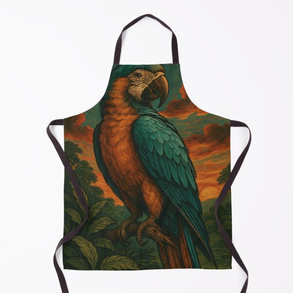 Item preview, Majestic Macaw Splendor Vintage Poster designed and sold by PaintedPixels01.