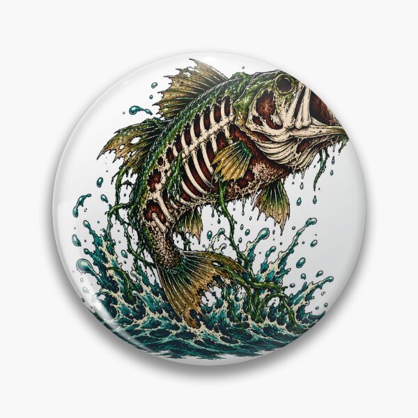 Item preview, Zombie Bass Skeleton Splash Angler designed and sold by chattsuede.