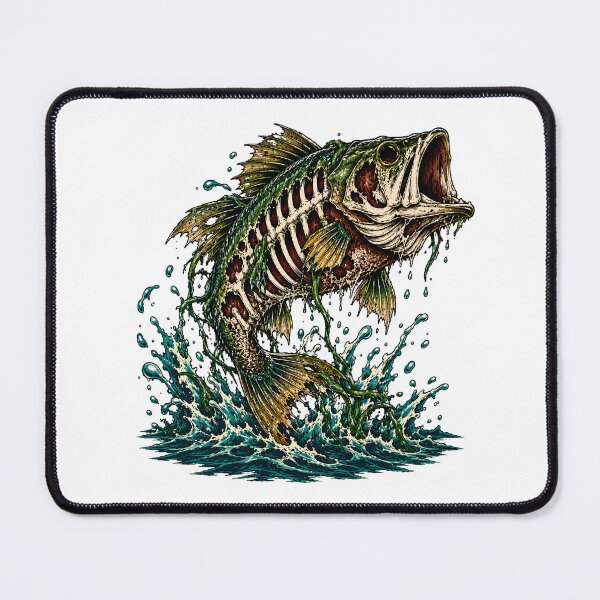 Item preview, Zombie Bass Skeleton Splash Angler designed and sold by chattsuede.