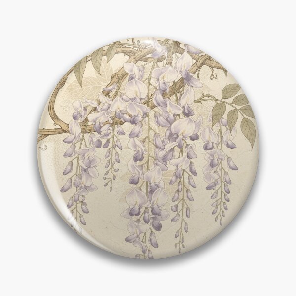 Item preview, Art Nouveau Wisteria Study in Gold designed and sold by PictorialWhimsy.