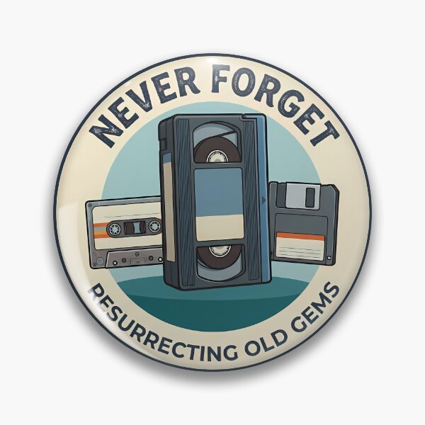 Item preview, Never Forget Retro Tech - VCR Cassette Floppy Disk Vintage Sticker designed and sold by BCW.