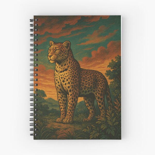 Item preview, Majestic Leopardess Portrait | Vintage Wildlife Wall Art designed and sold by PaintedPixels01.