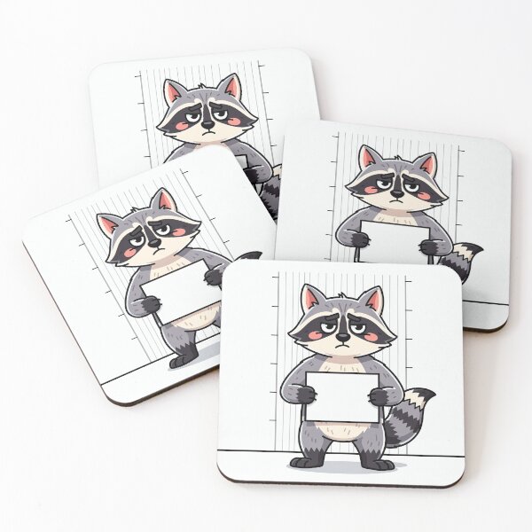 Item preview, Raccoon Thief Mugshot Lineup designed and sold by PictorialWhimsy.