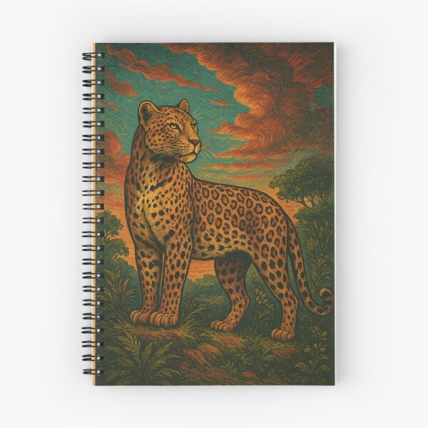Item preview, Majestic Leopardess Portrait | Vintage Wildlife Wall Art designed and sold by PaintedPixels01.