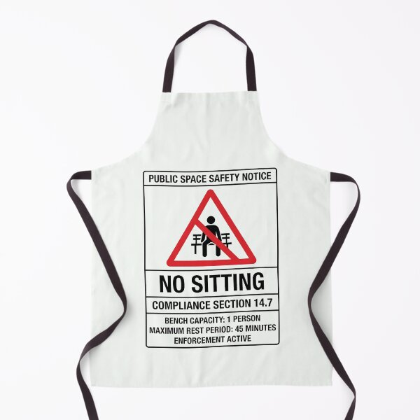 Item preview, Public Space Safety Notice No Sitting Humor designed and sold by SplashTastic.
