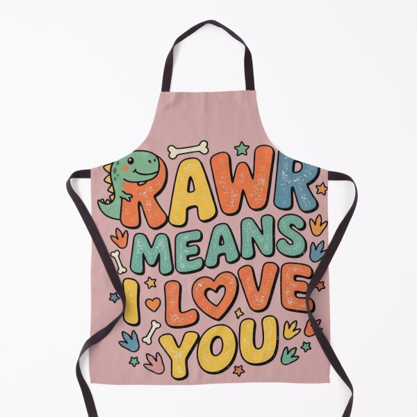 Item preview, Rawr Means I Love You in Dinosaur – Cute Retro T-Rex Design designed and sold by RajDeals.