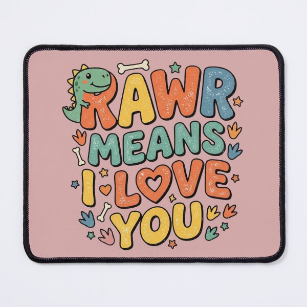 Item preview, Rawr Means I Love You in Dinosaur – Cute Retro T-Rex Design designed and sold by RajDeals.