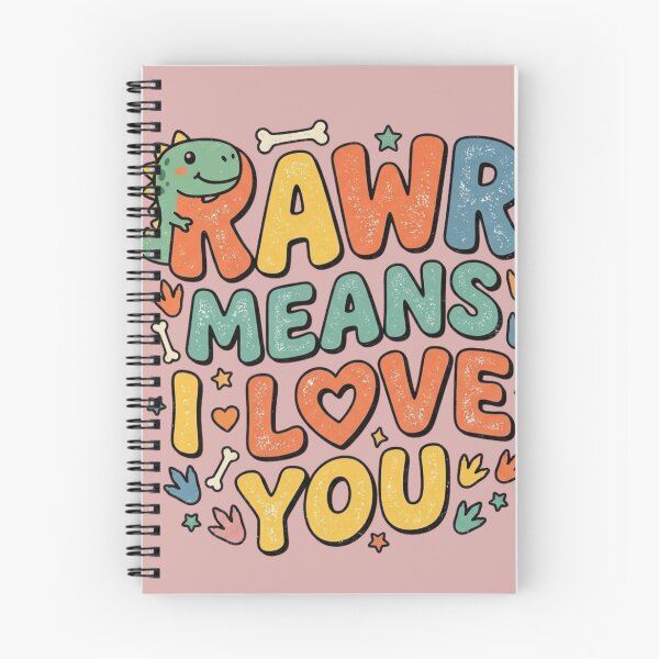 Item preview, Rawr Means I Love You in Dinosaur – Cute Retro T-Rex Design designed and sold by RajDeals.