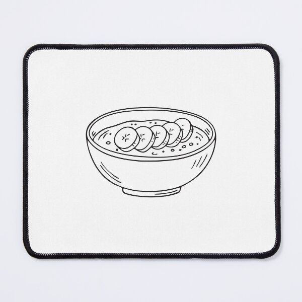 Item preview, Doodle illustration of a smoothie bowl topped with sliced banana labeled vegan designed and sold by rasagamastore.