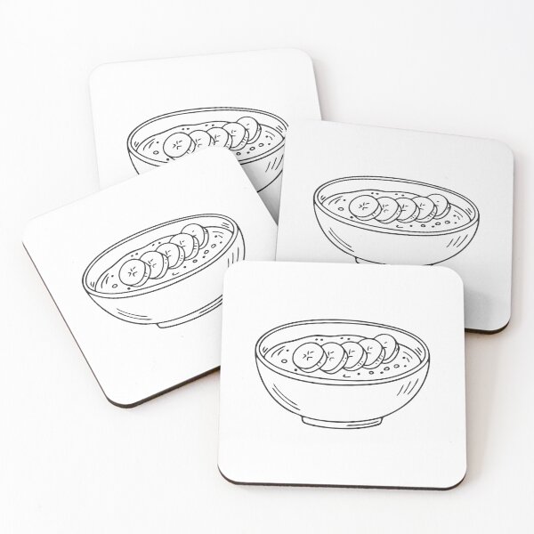 Item preview, Doodle illustration of a smoothie bowl topped with sliced banana labeled vegan designed and sold by rasagamastore.
