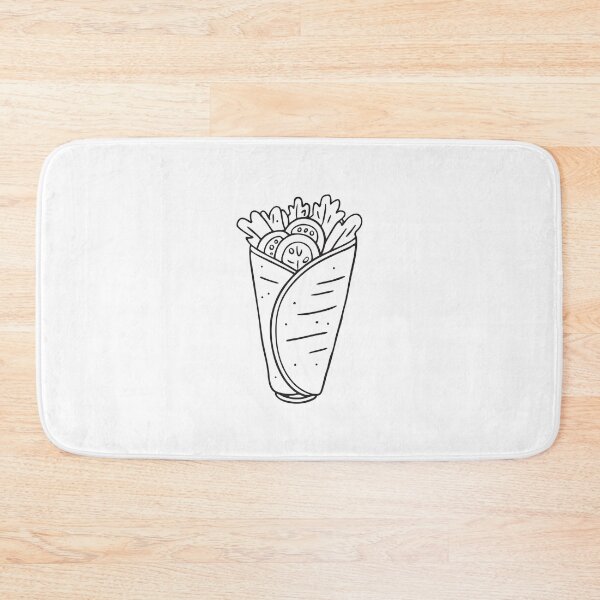 Item preview, Doodle illustration of a vegan wrap packed with grilled vegetables designed and sold by rasagamastore.
