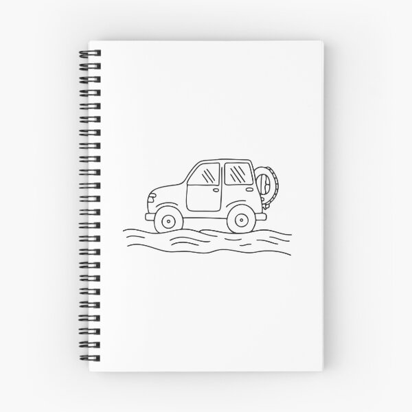Item preview, Doodle illustration of a vehicle driving through a shallow stream designed and sold by rasagamastore.