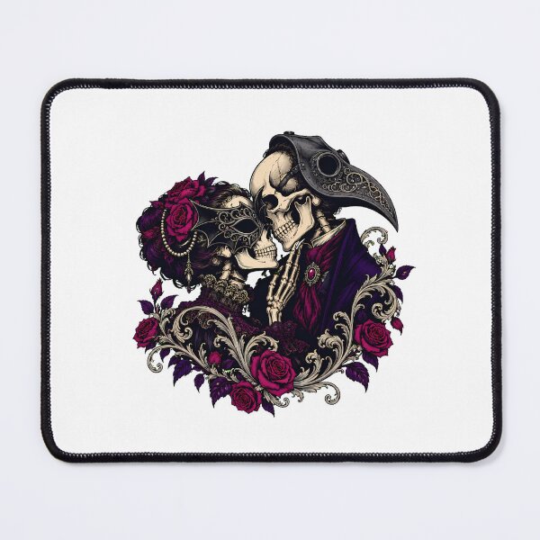 Item preview, Skeleton Couple Plague Doctor Masquerade Gothic Romance designed and sold by chattsuede.