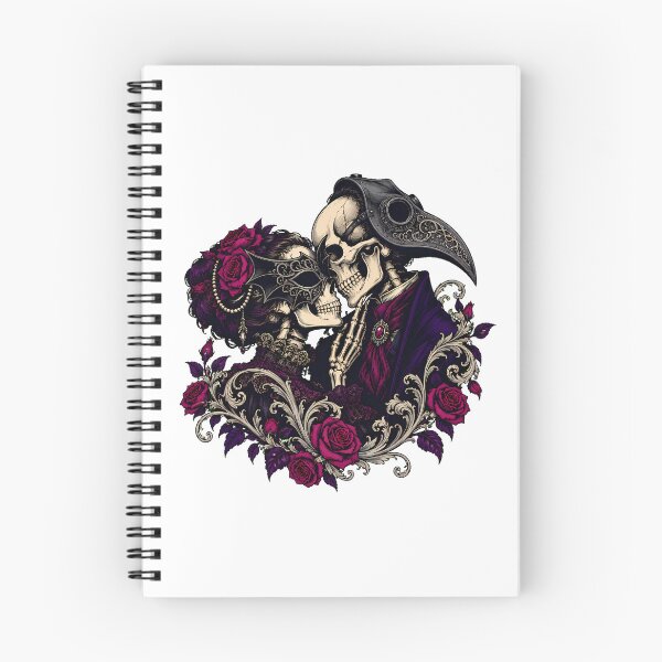 Item preview, Skeleton Couple Plague Doctor Masquerade Gothic Romance designed and sold by chattsuede.