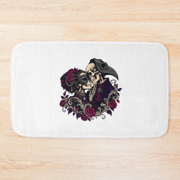 Item preview, Skeleton Couple Plague Doctor Masquerade Gothic Romance designed and sold by chattsuede.