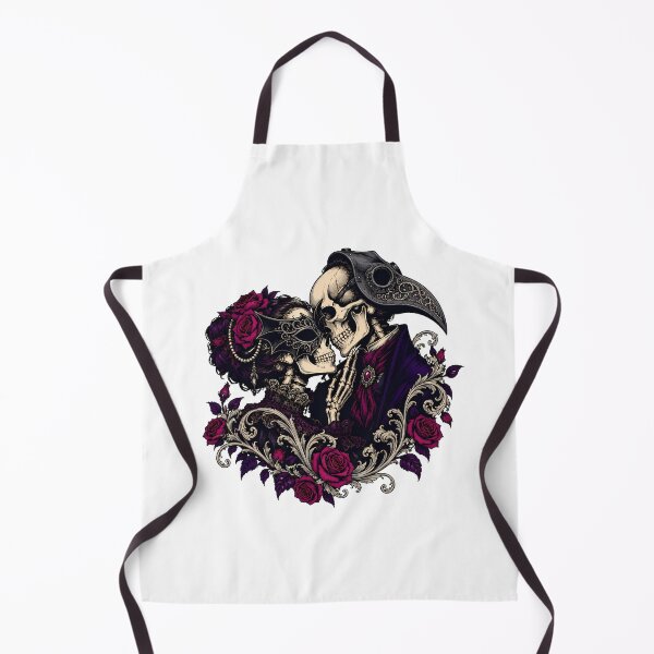 Item preview, Skeleton Couple Plague Doctor Masquerade Gothic Romance designed and sold by chattsuede.