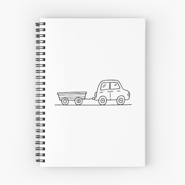 Item preview, Doodle illustration of a vehicle pulling a small trailer designed and sold by rasagamastore.