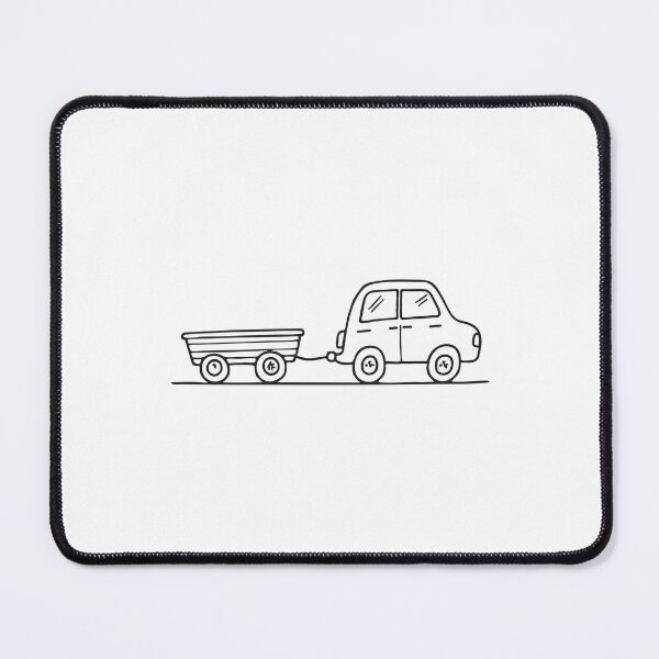 Item preview, Doodle illustration of a vehicle pulling a small trailer designed and sold by rasagamastore.