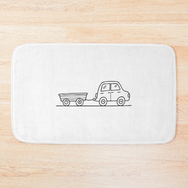Item preview, Doodle illustration of a vehicle pulling a small trailer designed and sold by rasagamastore.