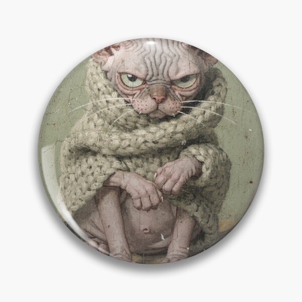 Item preview, Cold Sphynx Cat Demanding a Blanket designed and sold by PictorialWhimsy.