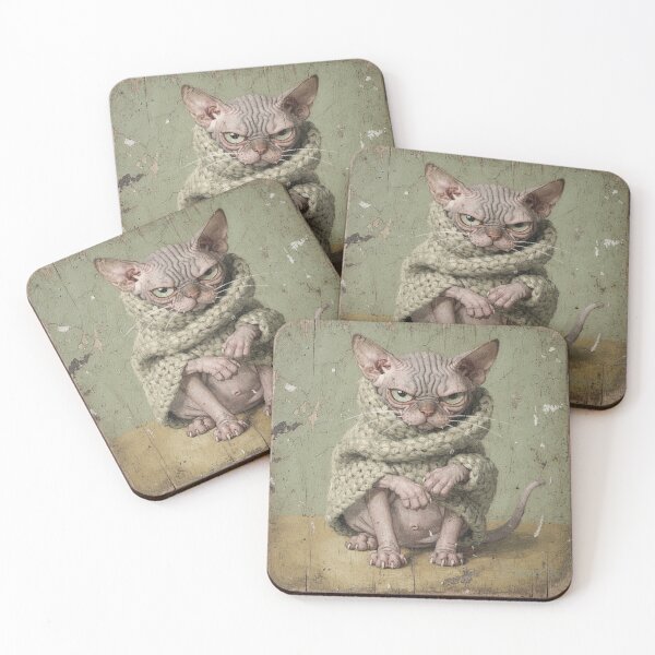 Item preview, Cold Sphynx Cat Demanding a Blanket designed and sold by PictorialWhimsy.