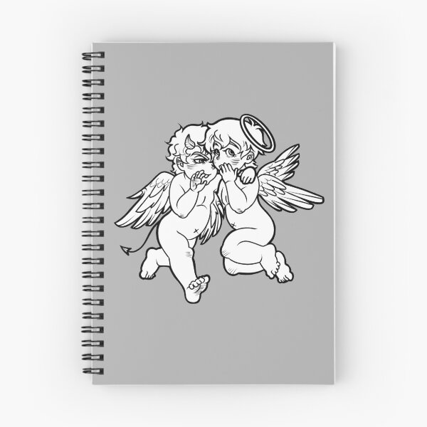 Item preview, angel and devil gossiping designed and sold by rainforests.